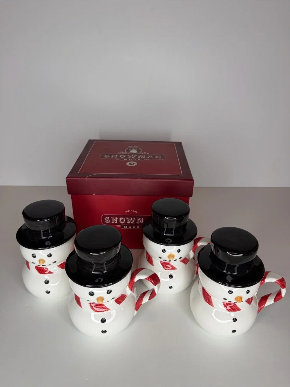 Williams Sonoma Snowman mugs